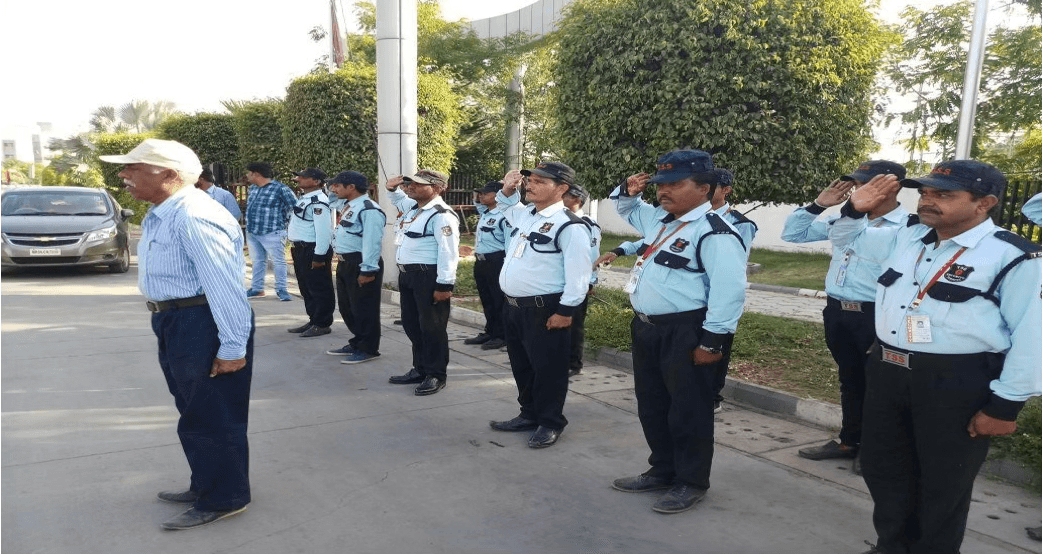 Tulsyan Security Services staff at a training session